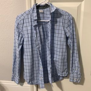 crew cults flannel shirt blue